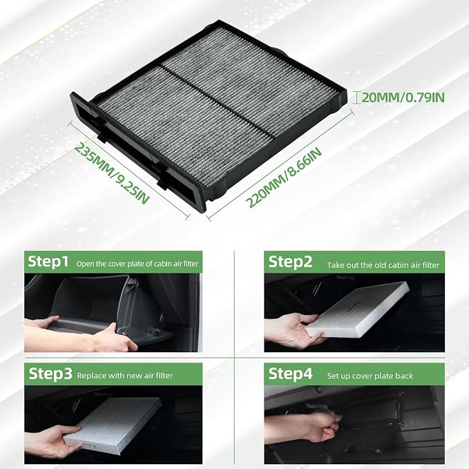 CF12775 Cabin Air Filter With Activated Carbon Compatible with Subaru Forester - Image 4