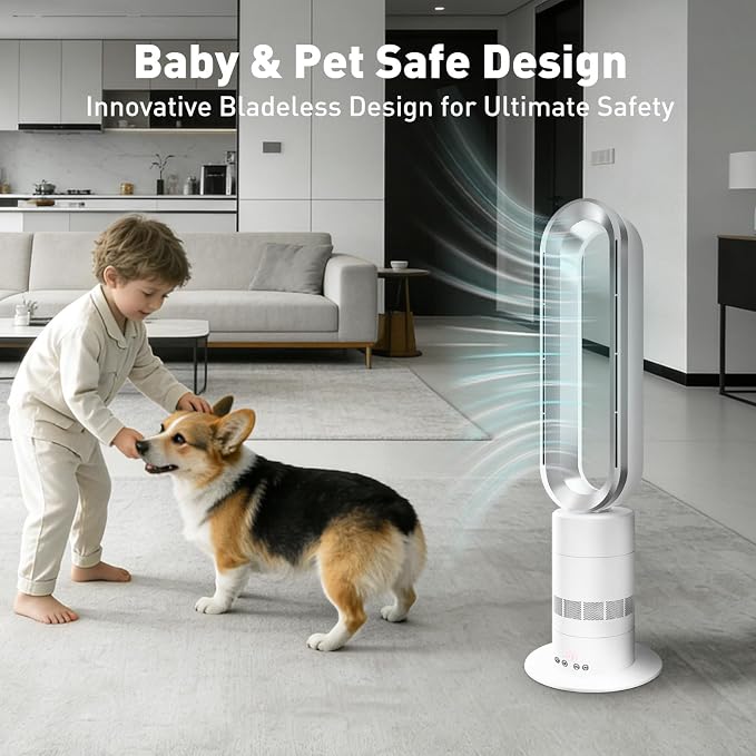 TP18Pro Bladeless Tower Fan and Heater Combo, 71° Oscillation, 35 dB Low Noise - Image 5