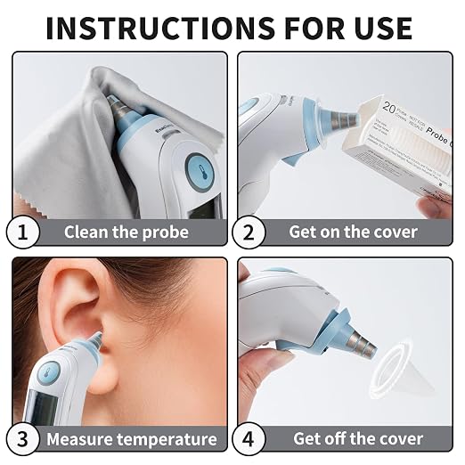 200 Counts Thermometer Ear Covers, Ear Thermometer Probe Covers, Lens - Image 6