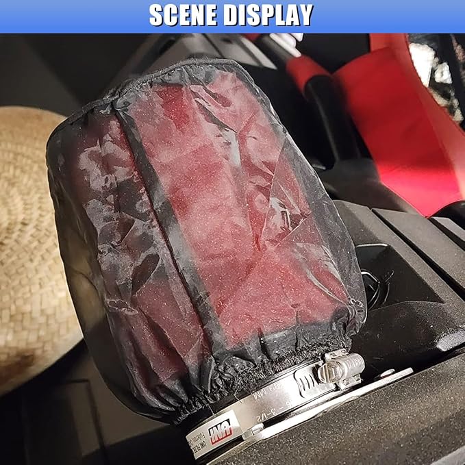 Air Intake Filter Sock Cover, Waterproof Dustproof Air Cleaner Protective Cover - Image 5