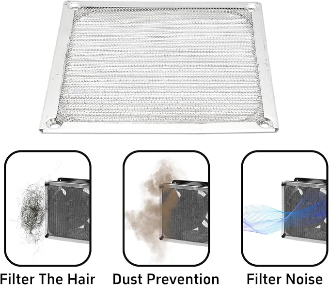 pson 2Pcs 120mm Computer Fan Dust Filter Grill - Image 4