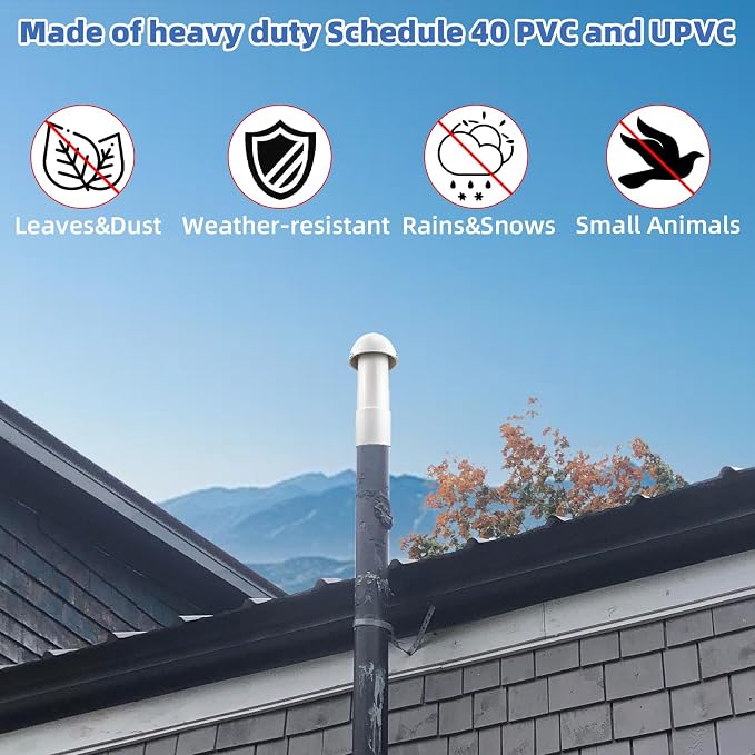 3 Inch Vent Stack Pipe Filter, Sewer Vent Filter Septic Tank Roof Vent Filters - Image 5