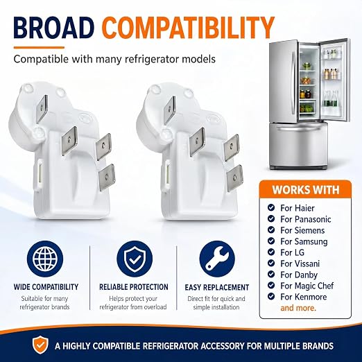 2 pcs 4-Pin PTC Starter Relay for Hotpoint Kenmore Danby EdgeStar Freezers | - Image 4