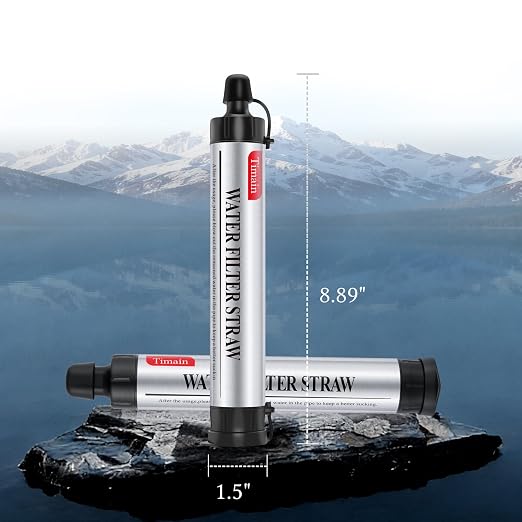 2 Pack Timain 4-Stage Filtration, High Flow Rate Water Filter Straw, Water - Image 2