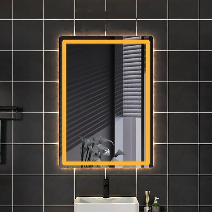 500 X800 mm Illuminated Backlit LED Bathroom Mirror, Wall Mounted Multifunction by JSLJDM