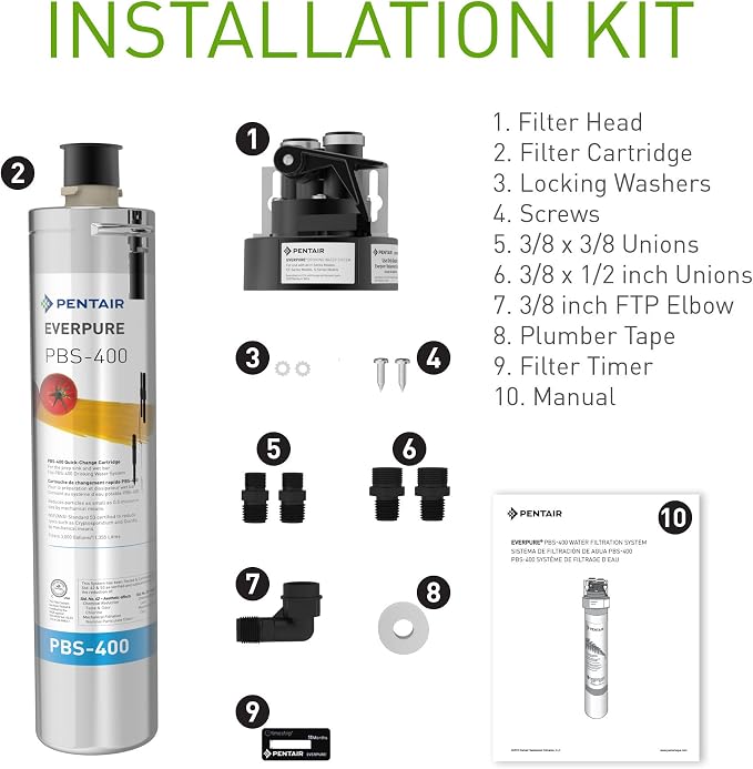 Pentair Everpure PBS-400 Drinking Water System, Includes Filter Head, Filter - Image 5