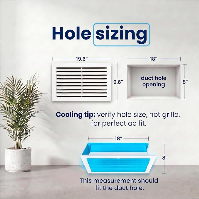 8x18 Aluminum 1-Way Air Vent Cover Wall or Ceiling Register – Multi-Shutter - Image 3