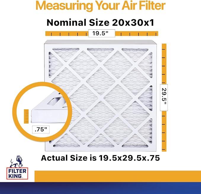 Filter King 20x30x1 Air Filter | 4-PACK | MERV 13 HVAC Pleated A/C Furnace - Image 2