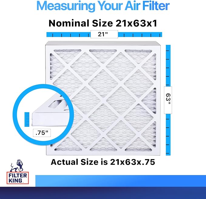 Filter King 21x63x1 Air Filter | 4-PACK | MERV 8 HVAC Pleated A/C Furnace - Image 2