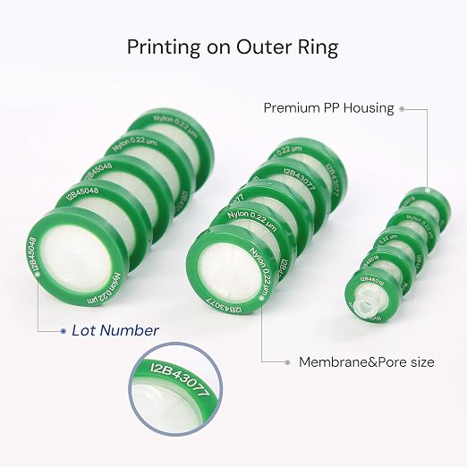 100 Pack Syringe Filter Nylon Lab Filters 0.22μm Pore Size 33mm Diameter - Image 4