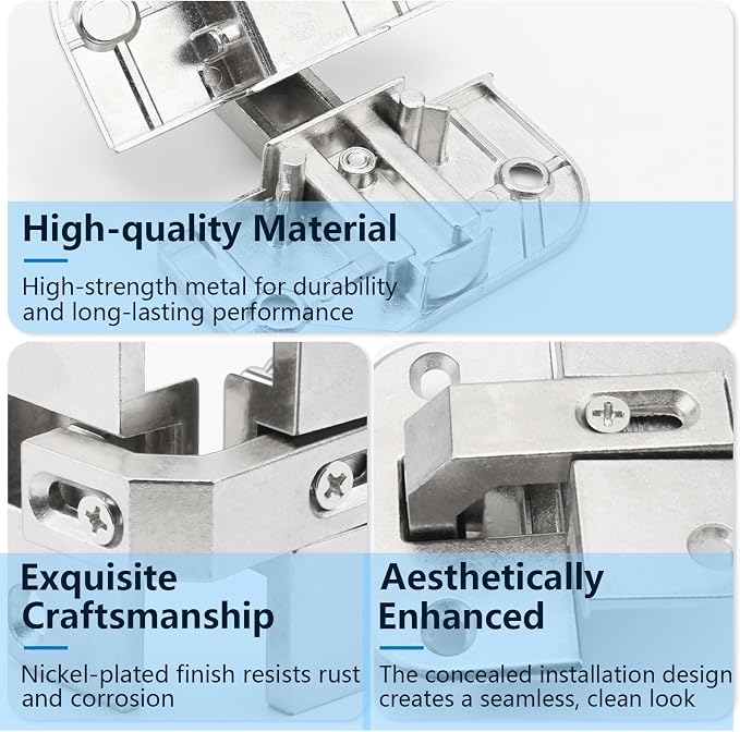 Adjustable Pie Cut Corner Hinge 343.90.710 Lazy Susan Hinges Replacement - Image 3