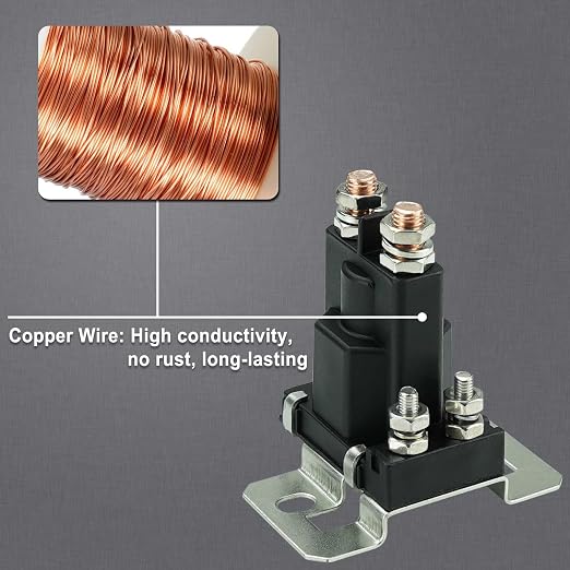 Continuous Duty Solenoid 12V 80Amp Battery Isolator Relay Compatible - Image 3