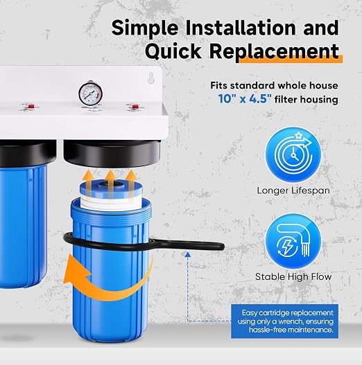 PUREPLUS 2-Stage Whole House Water Filtration System, Heavy Metals & Rust - Image 7