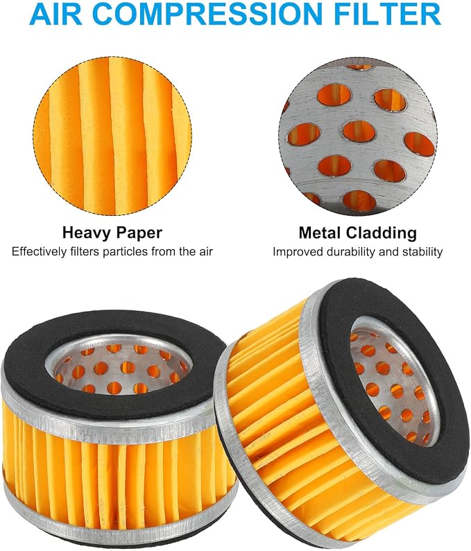 PATIKIL 2.6 x 1.6 Inch Air Compressor Intake Paper Filter 4 Pack Piston Type - Image 3