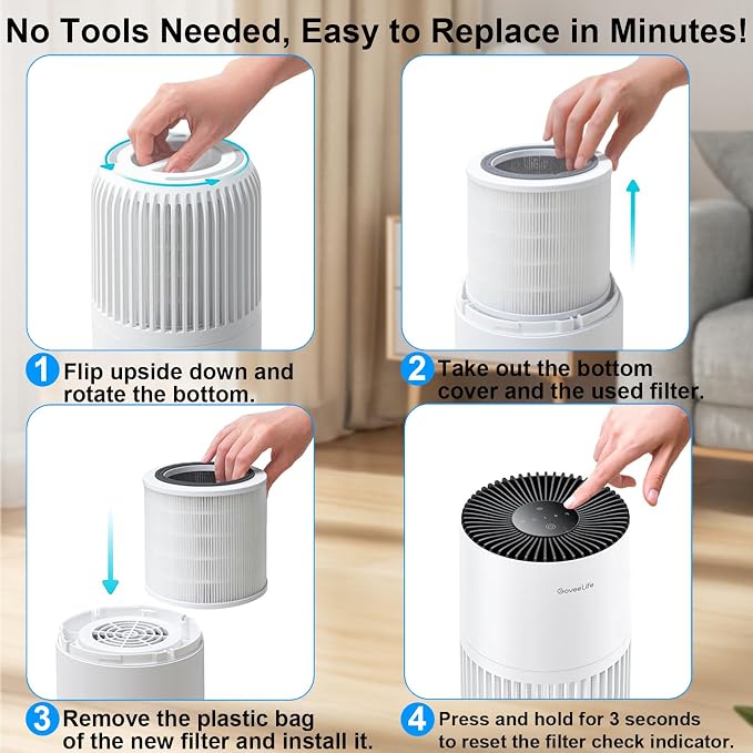 H7126 Replacement Filter for GoveeLife H7126 Mini Air Purifier, Govee Air - Image 6