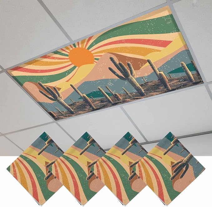 Fluorescent Light Covers for Ceiling Lights Cactus Desert Magnetic Light by Home+L6