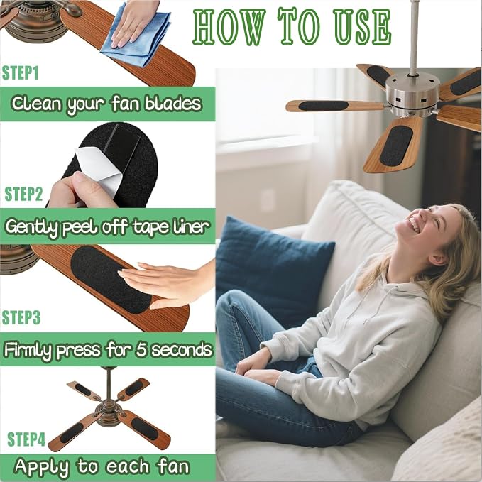 10 Pack Ceiling Fan Filters for Blades - Image 5