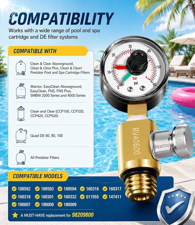 98209800 High Flow Manual Relief Valve/Air Relief Manual Valve Assembly - Image 2