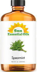Sun Essential Oils Spearmint Essential Oil 8 oz – for Diffusers, Massage & Aromatherapy