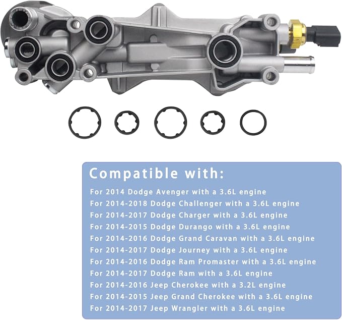 926-959 Aluminum Engine Oil Filter Housing Oil Cooler Kit - Image 2