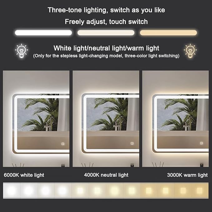 Bathroom Mirror with LED Lights，LED Bathroom Mirror，Illuminated Led Bathroom - Image 6