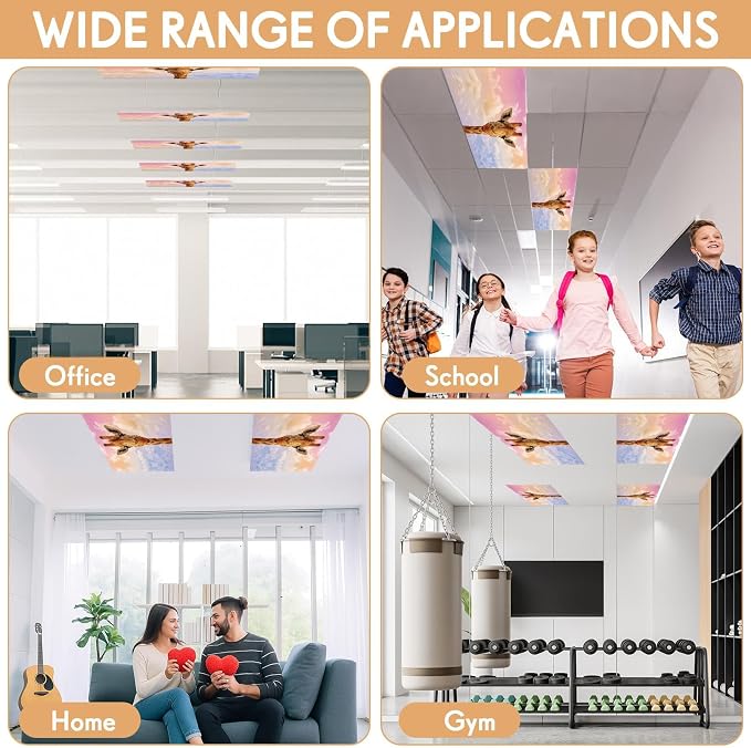 Outus 4 Pcs Fluorescent Light Cover Classroom Lighting Cover - Image 8