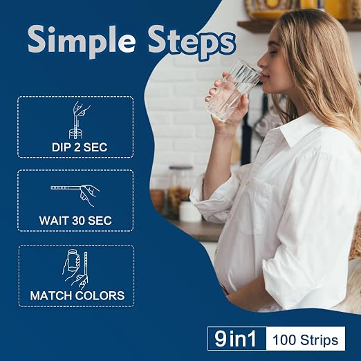 9 Way Heavy Metals Water Test Strips, 100ct Home Water Testing Kit - Image 4