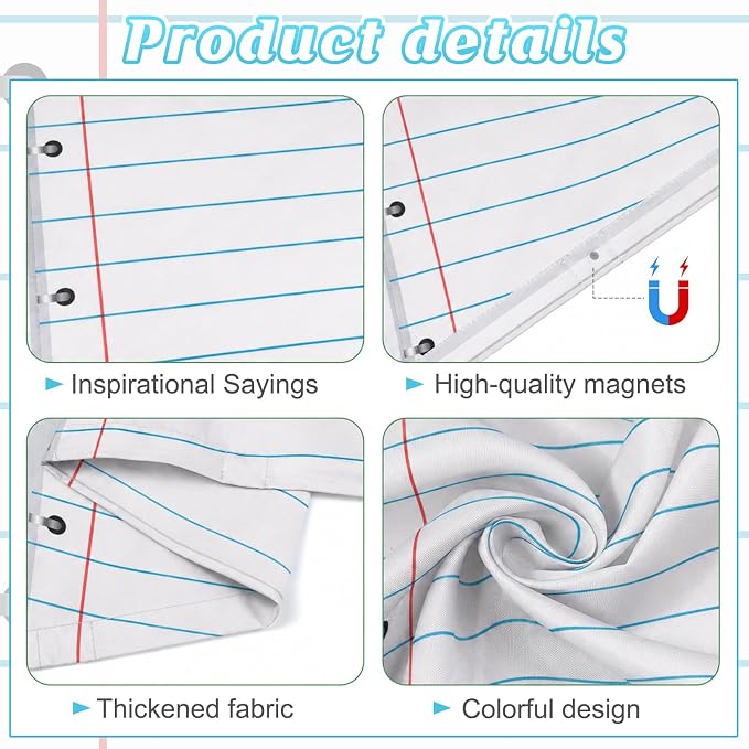 6Pcs Classroom Light Covers for Fluorescent Lights, Magnetic 2x4 FT Ceiling - Image 3