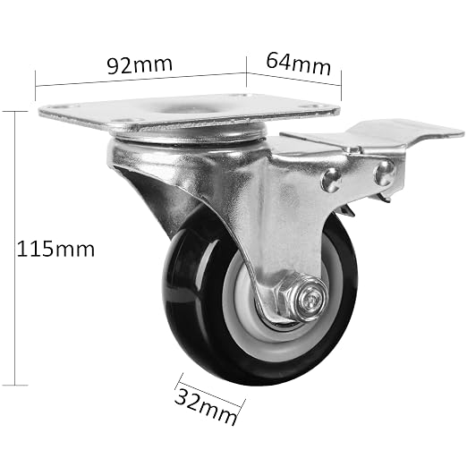 Finnhomy 3 Inch Caster Wheels Set of 4 - Image 3