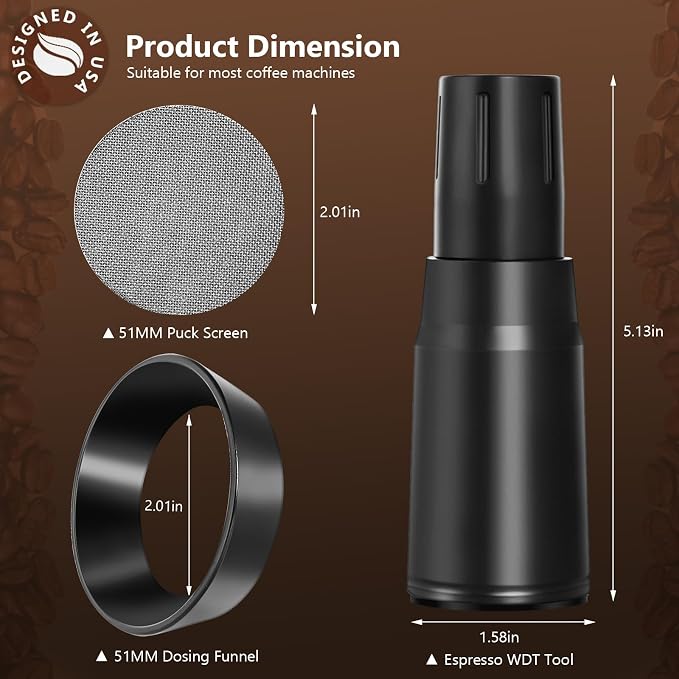 WDT Tool Espresso Distributor Accessory kit &1.7mm Thickness 150μm Mesh Puck - Image 5