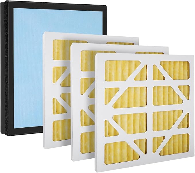 Upgraded 3 Pack MERV-11 Filter and 1 Pack HEPA& Activated Carbon Filter by Filterhualv