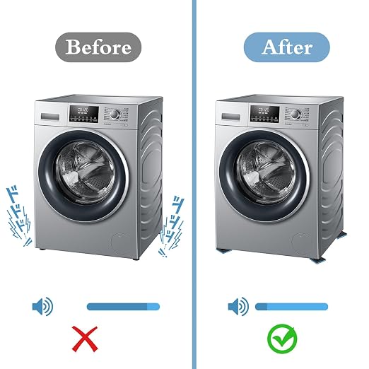 4 Pack Anti Vibration Pads for Washing Machine 4"x4"x4/5", Sound Isolation - Image 4