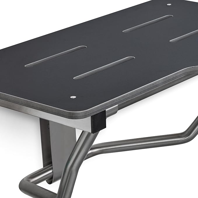 Seachrome 28" x 22.5” Black Reversible Folding Transfer Tub/Shower Seat, ADA Compliant