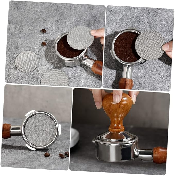 KICHOUSE 2pcs Reusable Espresso Filter Mesh Screen Stainless Steel Espresso - Image 7
