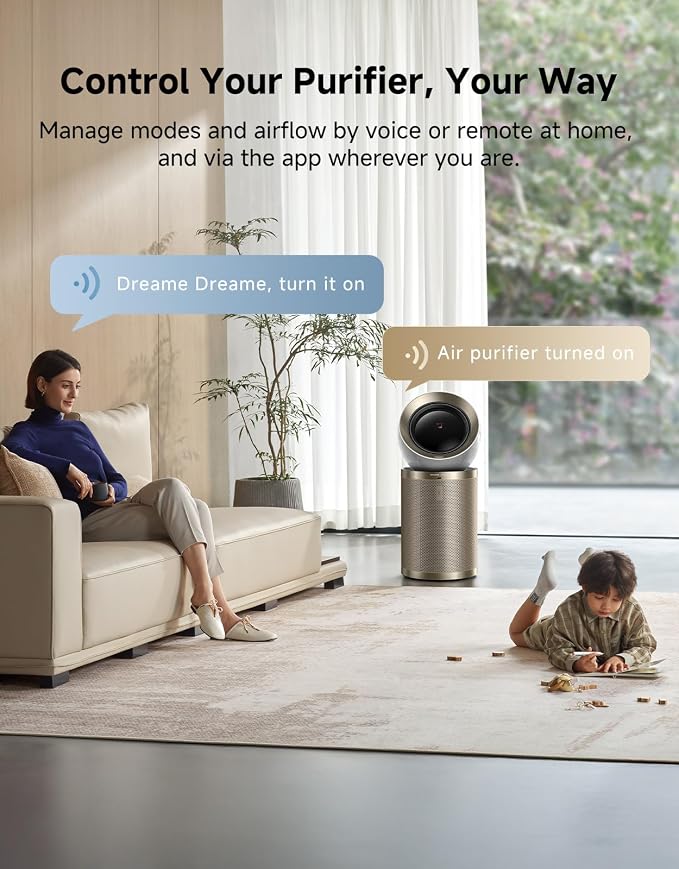Dreame Smart Air Purifier PM10 for Home Large Room, Cleans 7, 534 ft² in One - Image 8