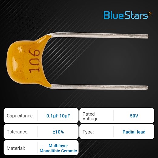 BlueStars 10-Value Ceramic Capacitor Assortment Kit - Image 3