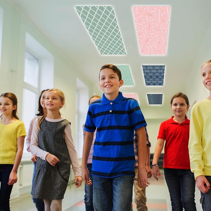 8Pcs Fluorescent Light Covers for Classroom Ceiling Lights, 4 x 2 Feet - Image 6