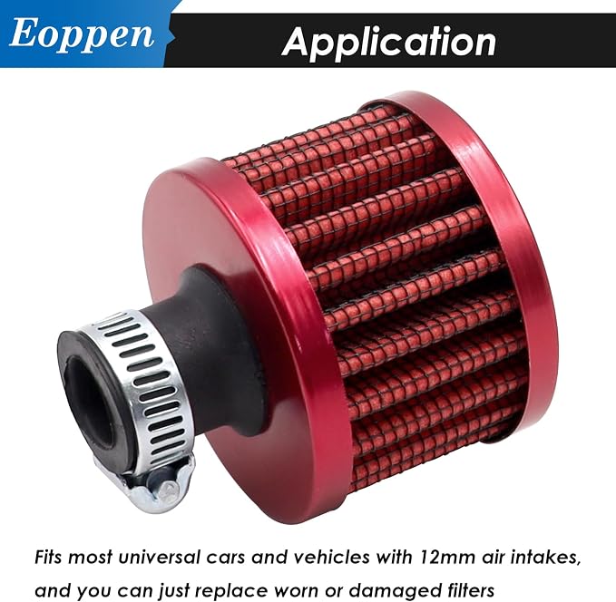 2Pcs 12mm Air Filter Mini Universal Vent Crankcase Cold Air Intake Breathe - Image 6