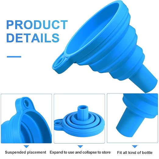 Boao 6 Pack Resin Funnels Filter 3D Printer Accessories Include Collapsible - Image 3