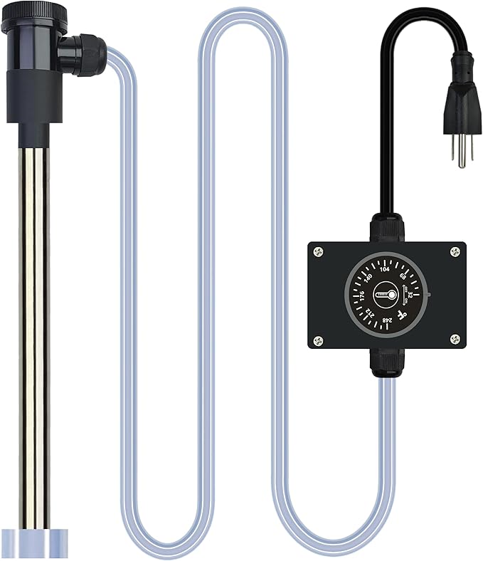2000W Immersion Water Heater Portable Electric Hot Tub & pool Fully Submersible Water Heater with Temp Control for Bathtub, Bucket, inflatable pool, above ground pool, baptistry & spa tub