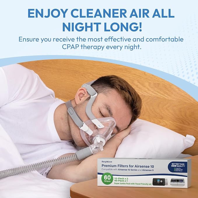 60-Pack Premium Disposable Replacement CPAP Filters Compatible - Image 6