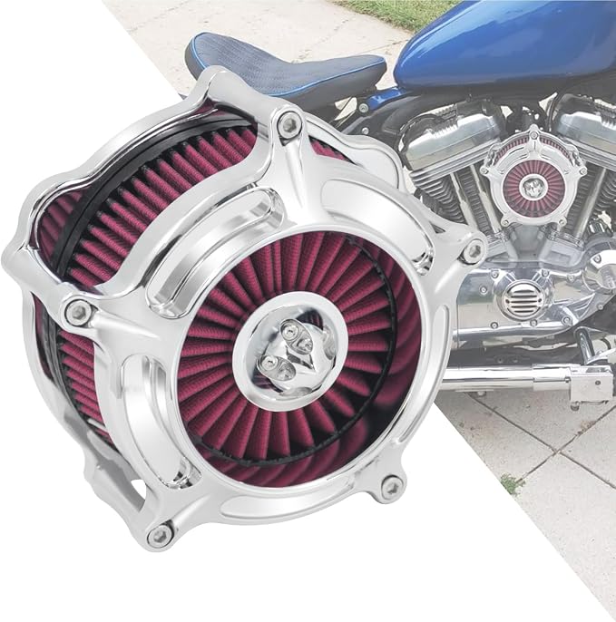 HDBUBALUS Motorcycle CNC Spike Air Cleaner Air Filter Intake System Filter by HDBUBALUS