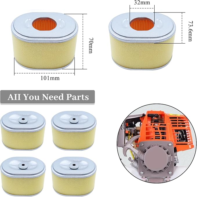 6Pcs/lot Air Filter Element for HONDA GX160 GX200 GX 160 200 5.5-6.5HP Small - Image 2