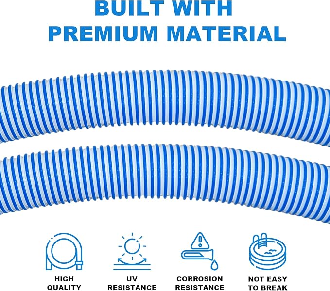 Poolvio Pool Vacuum Hose 26 Feet, 1.5 Inch Cuffs, Compatible - Image 6