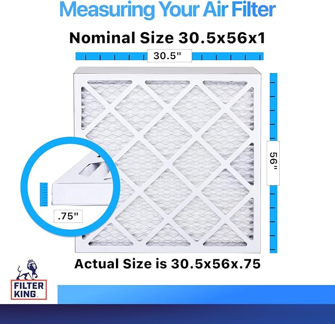 Filter King 30.5x56x1 Air Filter | 4-PACK | MERV 8 HVAC Pleated A/C Furnace - Image 2