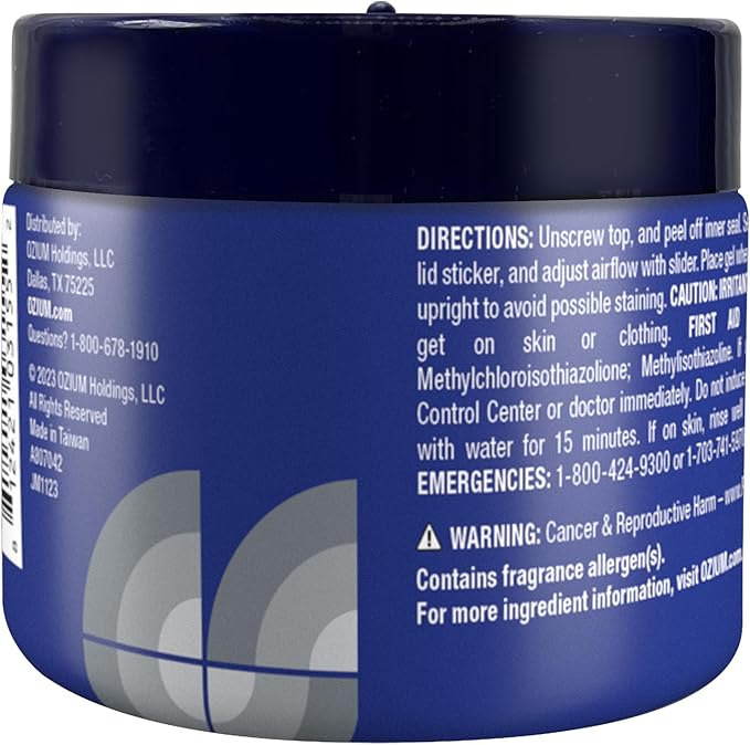Ozium 4.5 Ounce Odor Eliminating Gel for Homes, Cars, Offices and More, New Car Smell (Pack of 24)