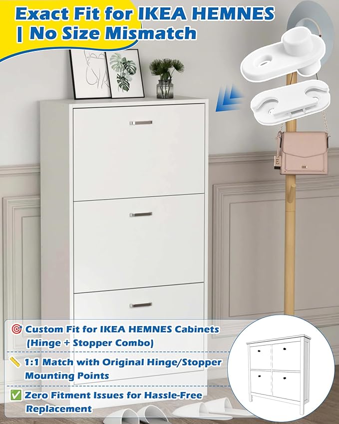 IWIWE 110364 Shoe Cabinet Hinge & 116713 Shoe Cabinet Stopper Compatible - Image 4
