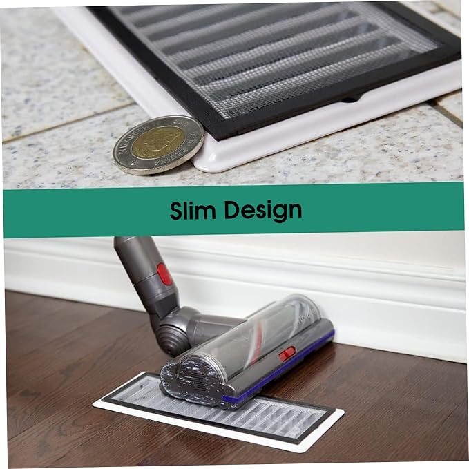 2Pcs Floor Register Cover Trap, 5x9 Inch Magnetic Air Vent Filter Floor Vent - Image 6