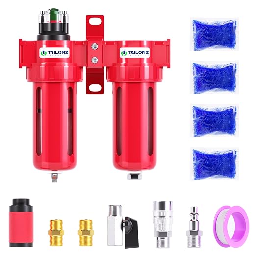 TAILONZ PNEUMATIC 0-150PSI 1/2 Inch NPT Aluminum Alloy Air Filter Drying System by TAILONZPNEUMATIC