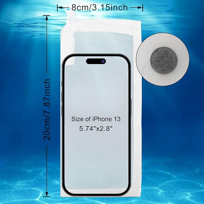 Segarty Media Bags for Aquarium Filter, 10 Pack 0.15mm Extra Fine Mesh 7.7 x 3 - Image 2